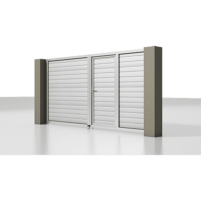 Распашные ворота с калиткой ALUTECH Prestige Распашные ворота с калиткой ALUTECH Prestige