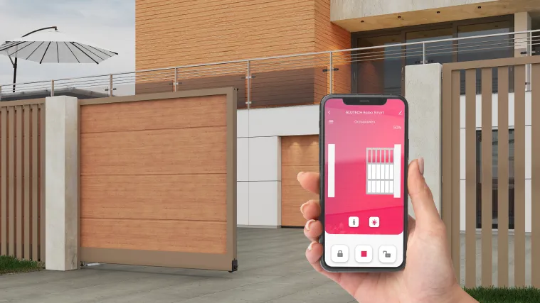 Умный привод для откатных ворот ALUTECH Roteo RTO-1000MKIT-Sm + рейка ROA8 (5 шт.)